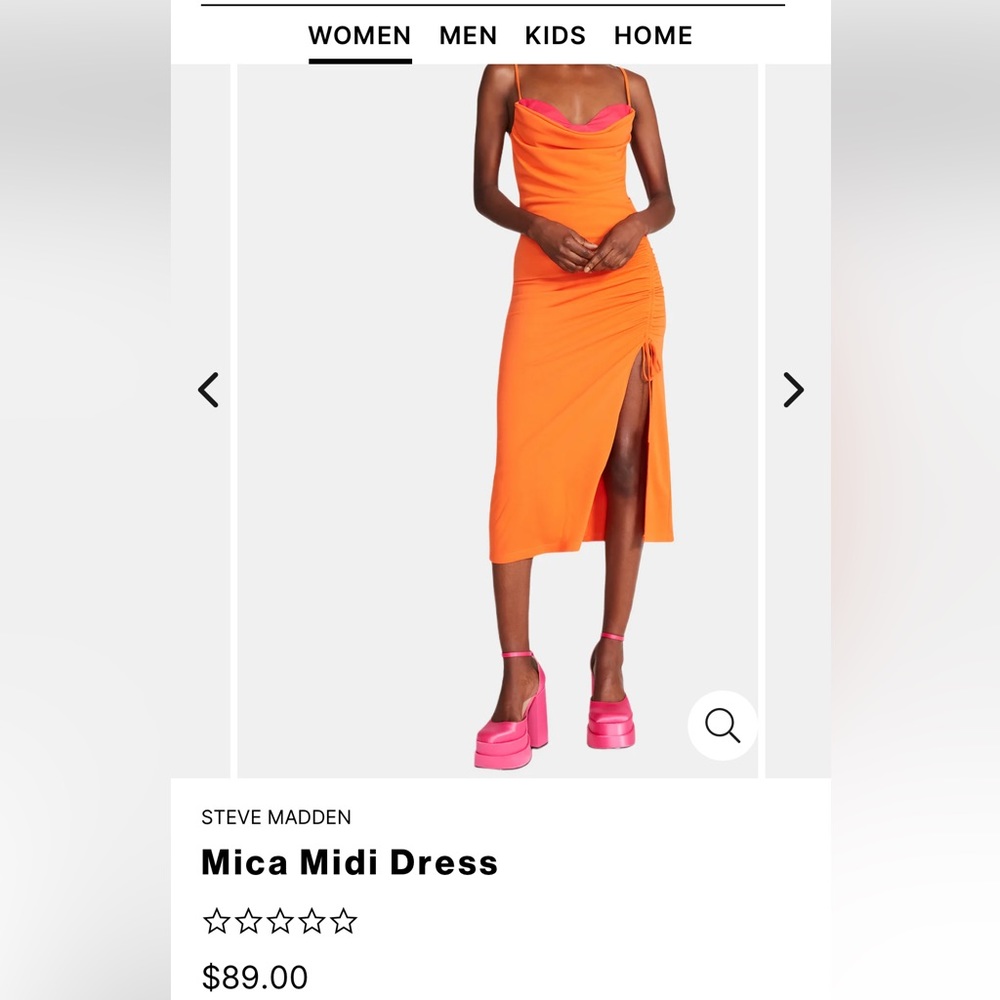 Orange Steve Madden Mica Midi Dress